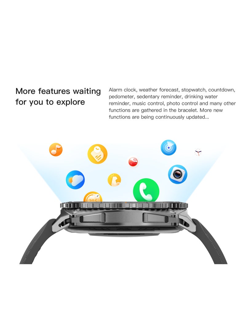 G-Tab GTR6 Smart Watch with Rotating Bezel, 1.43-Inch AMOLED Display, Bluetooth Calling, ChatGPT AI Assistant, Heart Rate & SpO₂ Monitoring, 100+ Sports Modes, IP68 Waterproof, Android & iOS Compatible - Image 4